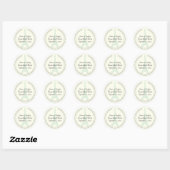 Sticker Rond Paris Monnaie mariage Tour Eiffel Enregistrer la d (Feuille)