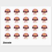 Sticker Rond Paris Skyline (Feuille)