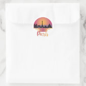 Sticker Rond Paris Skyline (Sac)