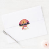 Sticker Rond Paris Skyline (Enveloppe)