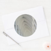 Sticker Rond Parish church and landmarks of Reykjavik (Enveloppe)