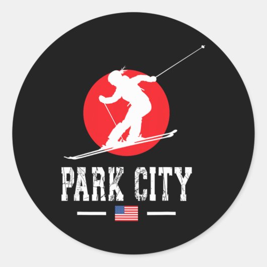 Sticker Rond Park City Usa Station de ski Rocky Mountains Ameri (Devant)
