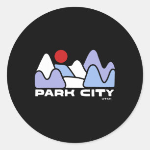 Sticker Rond Park City Utah Mountain Randonnée Ski Winter Sport