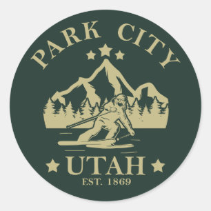 Sticker Rond Park City Utah ski