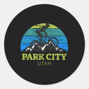 Sticker Rond Park City Utah Vélo Tout Terrain Vtt Voyage Vacanc