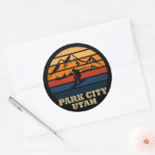 Sticker Rond Park city Utah vintage (Enveloppe)