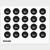 Sticker Rond Parlant Kamala Harris Président 2024 Drapeau améri (Feuille)