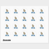 Sticker Rond Parle à l'Hippopotame Queue (Feuille)