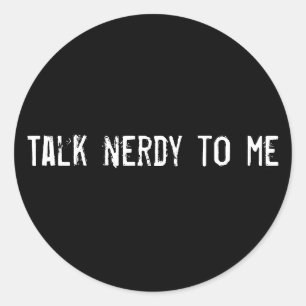 Sticker Rond Parle à nerdy