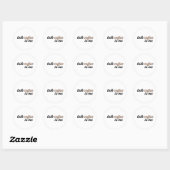 Sticker Rond parle-moi café (Feuille)