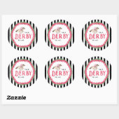 Sticker Rond Parle-moi Derby | Mariage Derby Shower de Course d (Feuille)