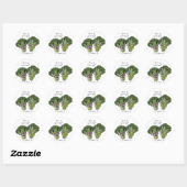 Sticker Rond Parler de Brocoli amusant (Feuille)