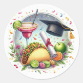 Sticker Rond Parler d'une Remise de Diplôme Future (Devant)