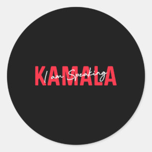 Sticker Rond Parler Kamala Harris Vice-présidente Débat Vote