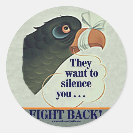 Sticker Rond Parler trop (Devant)