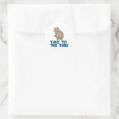 Sticker Rond Parlez à l'hippo de queue (Sac)