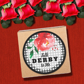 Sticker Rond Parlez de Derby à moi Rose sur En vichy