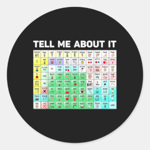 Sticker Rond Parlez de l'orthophonie Pathologie du langage AAC