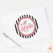 Sticker Rond Parlez Derby à Moi | Mariage Derby Shower (Enveloppe)