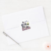 Sticker Rond Parlez doucement, mais en tournant un gros bâton!  (Enveloppe)