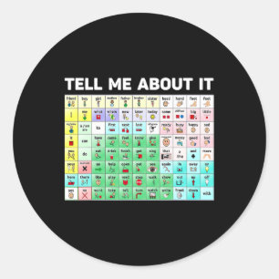 Sticker Rond Parlez-moi de ça Voix Langue Pathologie Aac Spe