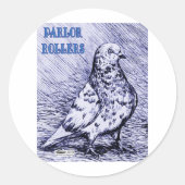 Sticker Rond Parlon Roller Pigeon (Devant)