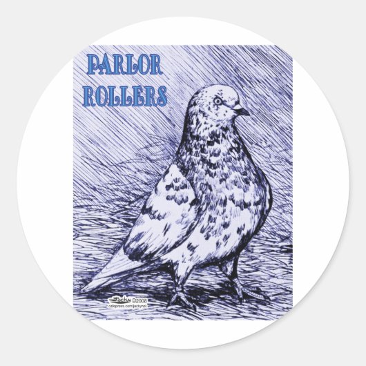 Sticker Rond Parlon Roller Pigeon (Devant)