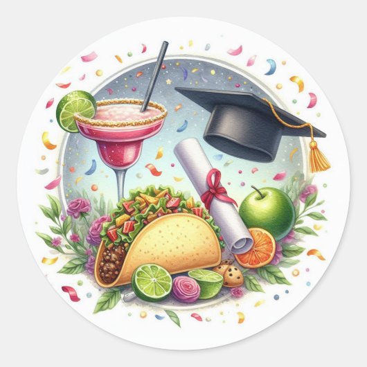 Sticker Rond Parlons d'une Remise de Diplômes Future (Devant)