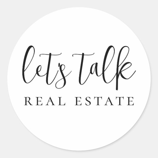 Sticker Rond Parlons immobilier (Devant)