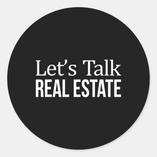 Sticker Rond Parlons Immobilier (Devant)