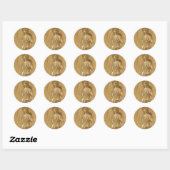 Sticker Rond Parnasse, Muse dansante par Andrea Mantegna (Feuille)