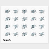 Sticker Rond Parole d'amour avec coeur (Feuille)