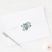 Sticker Rond Parole d'amour avec coeur (Enveloppe)