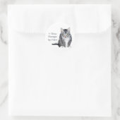 Sticker Rond Paroles de chats de sagesse - Meow (Sac)