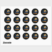 Sticker Rond Parrain Rétro Fête des Pères (Feuille)