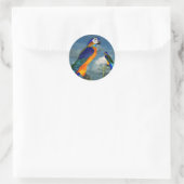 STICKER ROND PARROS HYPER / BLEUE ARA (Sac)