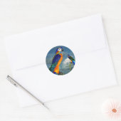 STICKER ROND PARROS HYPER / BLEUE ARA (Enveloppe)