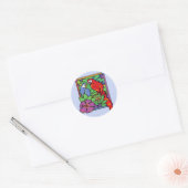 Sticker Rond Parrot & Macaw dans la jungle (Enveloppe)