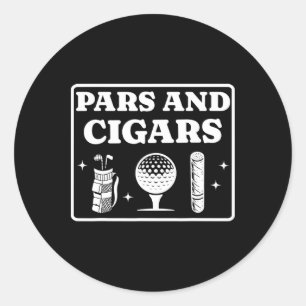 Sticker Rond Pars Et Cigares Golfeur Amateur De Cigare Par T