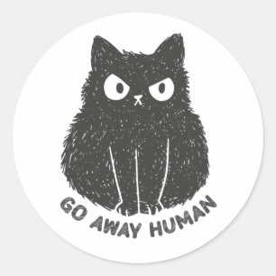 Sticker Rond Pars Humain. En forme de chat