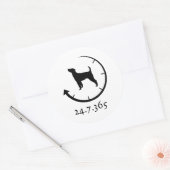 Sticker Rond Parson Russell Terrier (Enveloppe)
