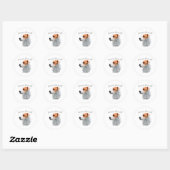 Sticker Rond Parson Russell Terrier Papa 2 (Feuille)
