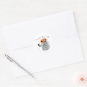 Sticker Rond Parson Russell Terrier Papa 2 (Enveloppe)