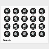 Sticker Rond Parté Tee joli jeu de golf Dark BG (Feuille)