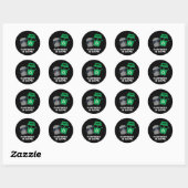Sticker Rond Partenaires Dans Grime Funny Trash Pun Dark BG (Feuille)