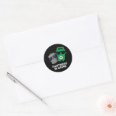 Sticker Rond Partenaires Dans Grime Funny Trash Pun Dark BG (Enveloppe)