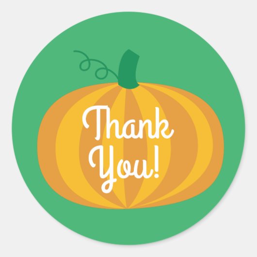 Sticker Rond Parti Anniversaire de enfant citrouille (Devant)