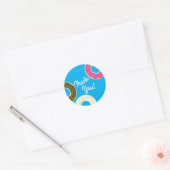 Sticker Rond Parti Anniversaire de enfant Donut (Enveloppe)