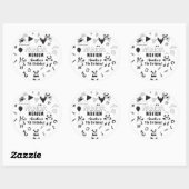 Sticker Rond Parti Anniversaire de enfant Unisex Fun Panda-Moni (Feuille)