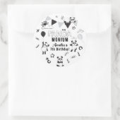 Sticker Rond Parti Anniversaire de enfant Unisex Fun Panda-Moni (Sac)